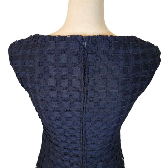 Lauren Ralph Lauren Lace Dress Women Size 4P Navy Career Event Classic Feminine - Picture 4 of 8